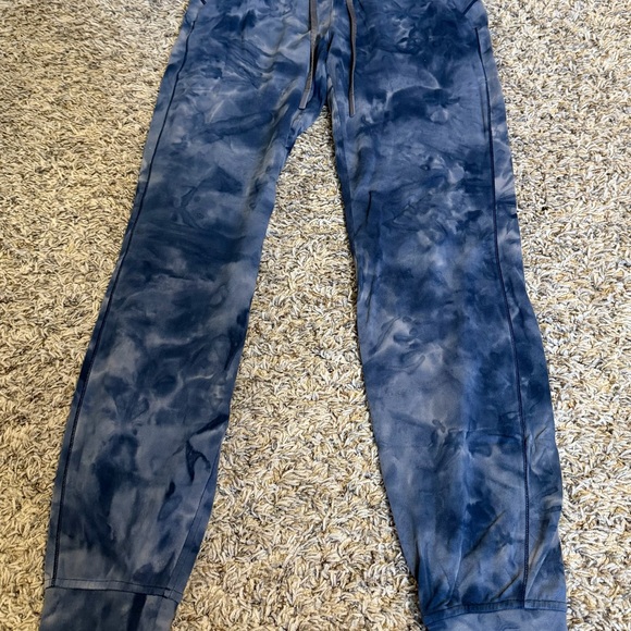 Lululemon Tie Dye Joggers Size 2 Blue High Rise Athletic Lounge Pants - Picture 2 of 3